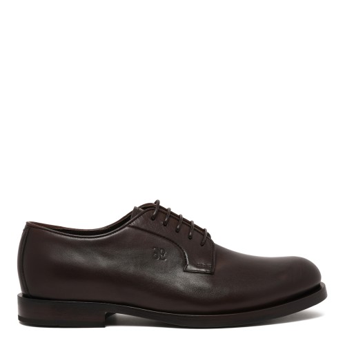 Fabi Dark Brown Leather Derby Shoes.