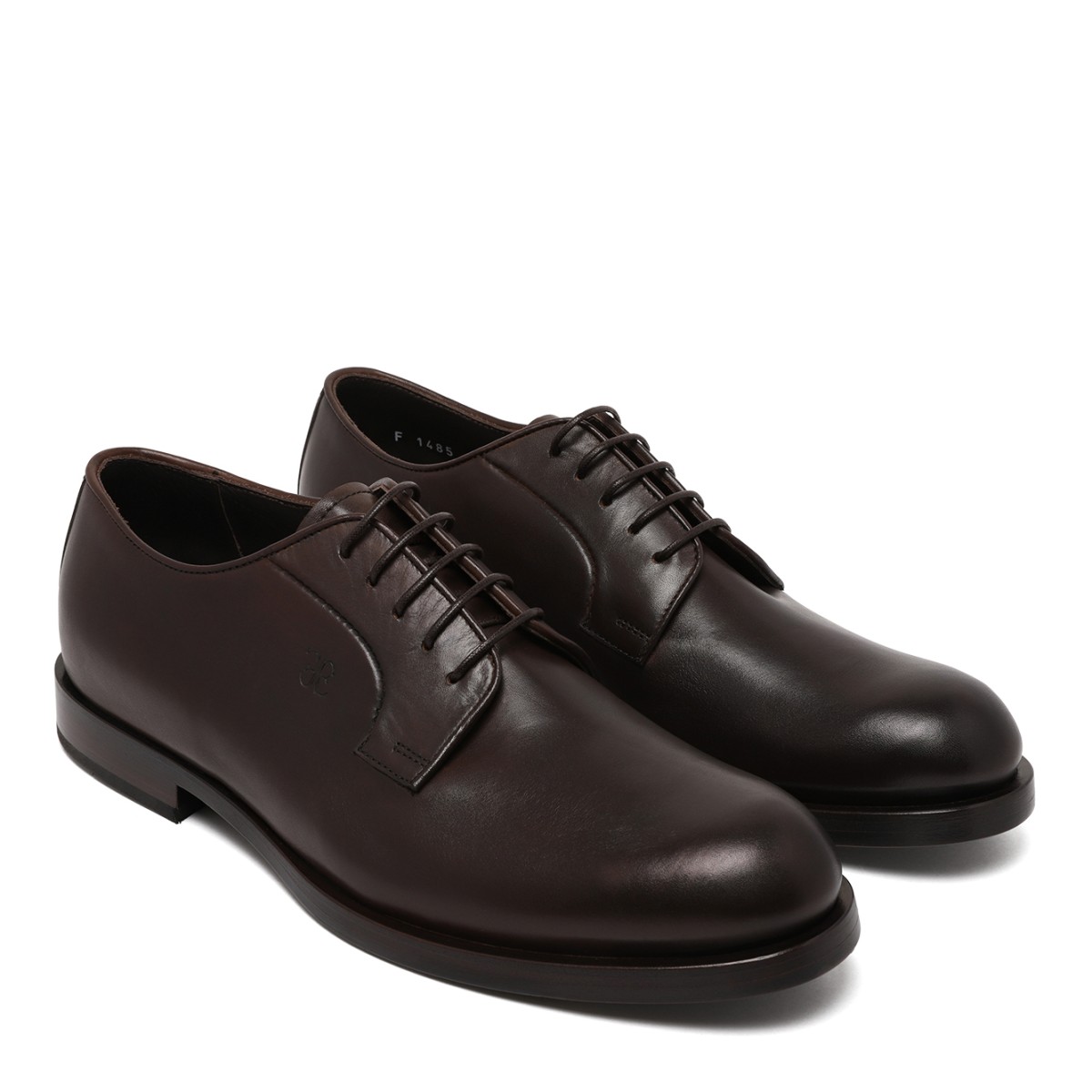 Fabi Dark Brown Leather Derby Shoes.