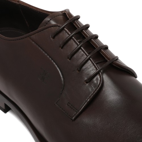 Fabi Dark Brown Leather Derby Shoes.