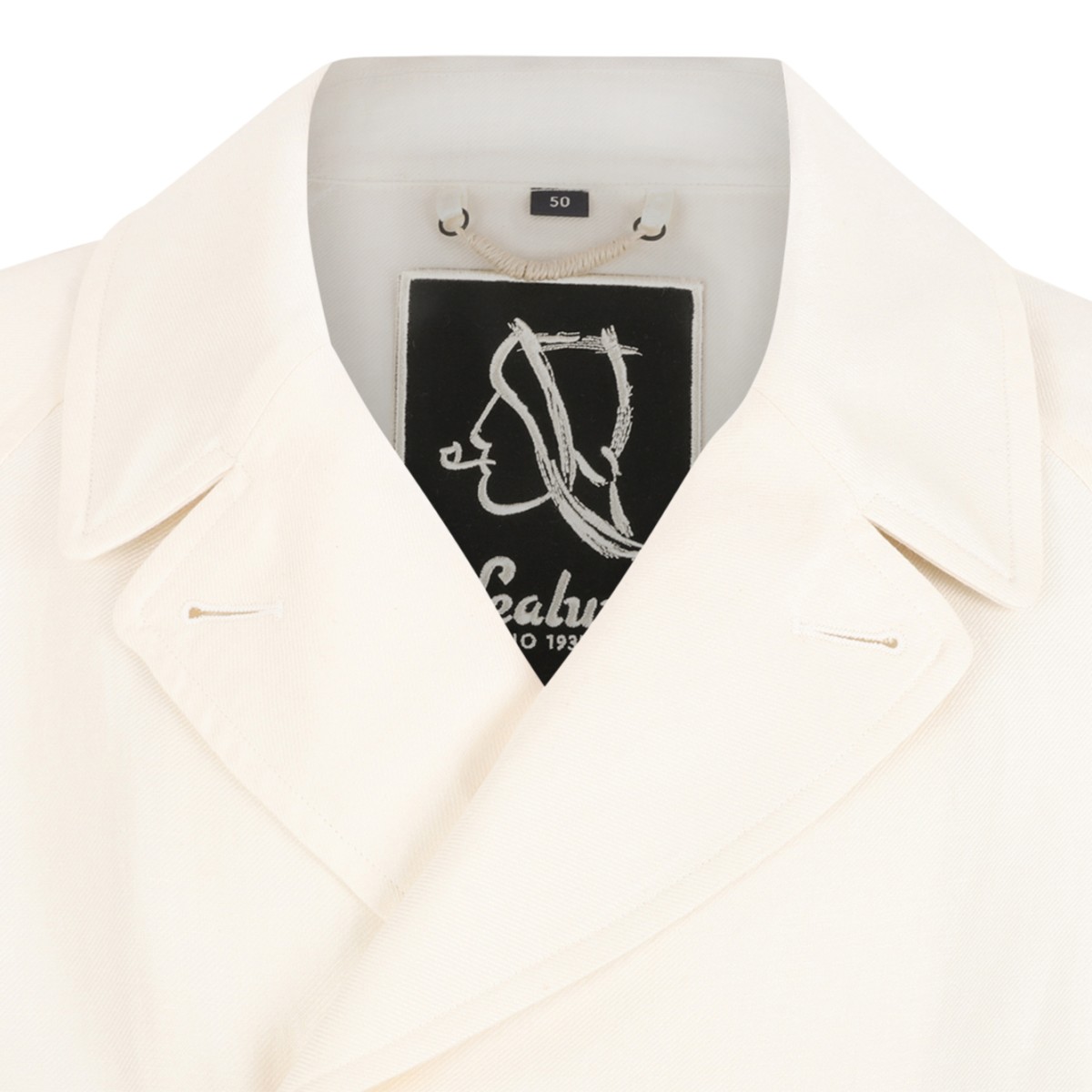 Sealup White Double-Breasted Tailored Jacket.