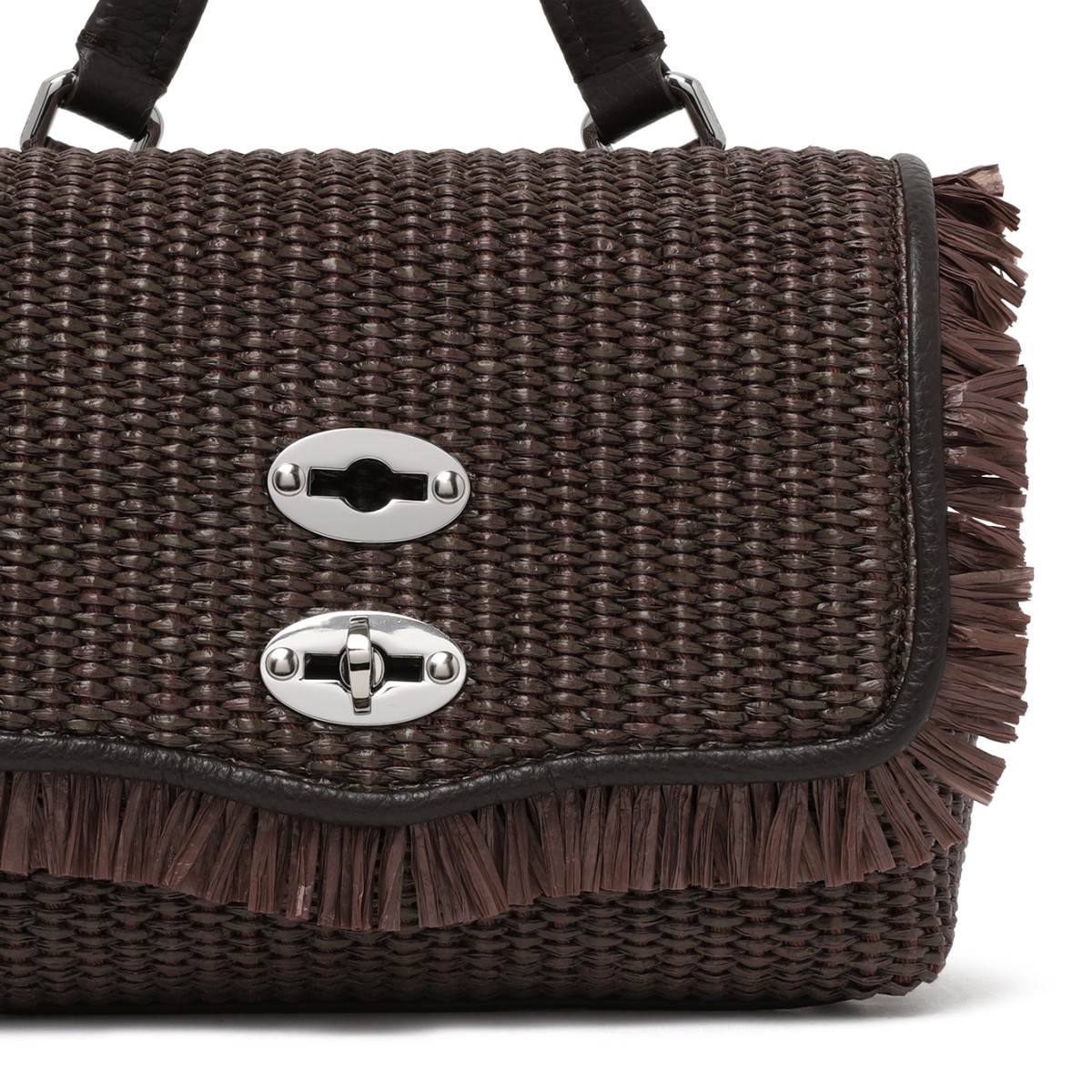 Zanellato Brown Woven Leather Handbag.