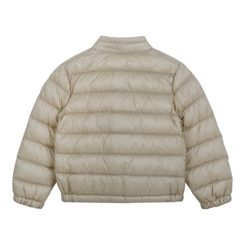 Moncler Kids Beige Quilted Down Jacket.
