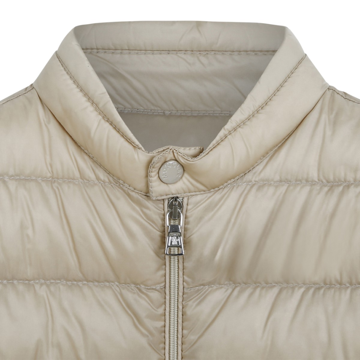 Moncler Kids Beige Quilted Down Jacket.
