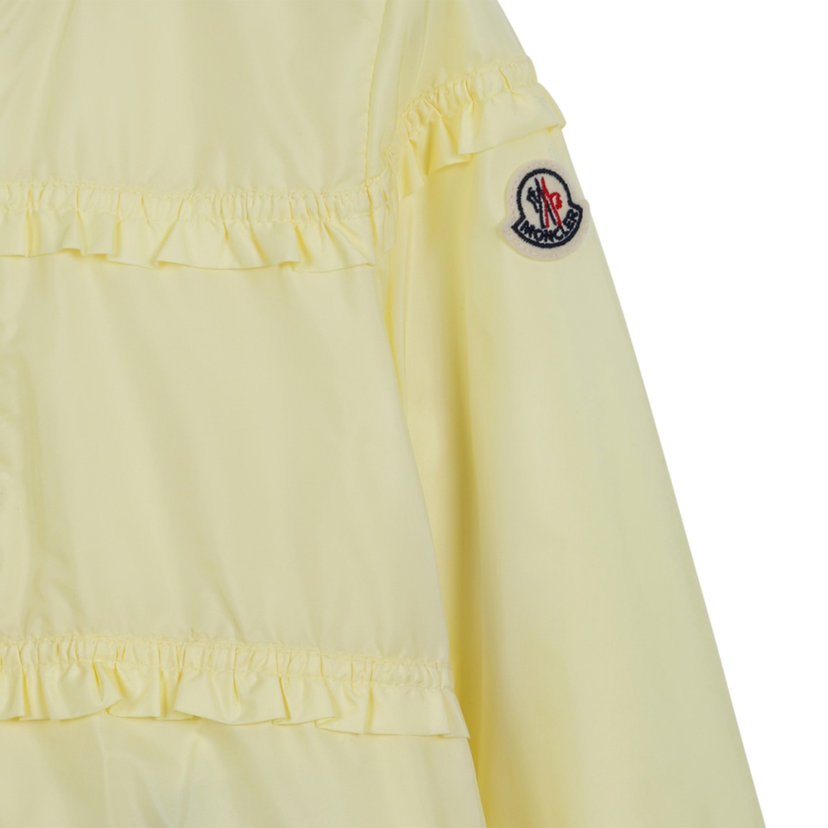 Moncler Kids Yellow Hooded Jacket.
