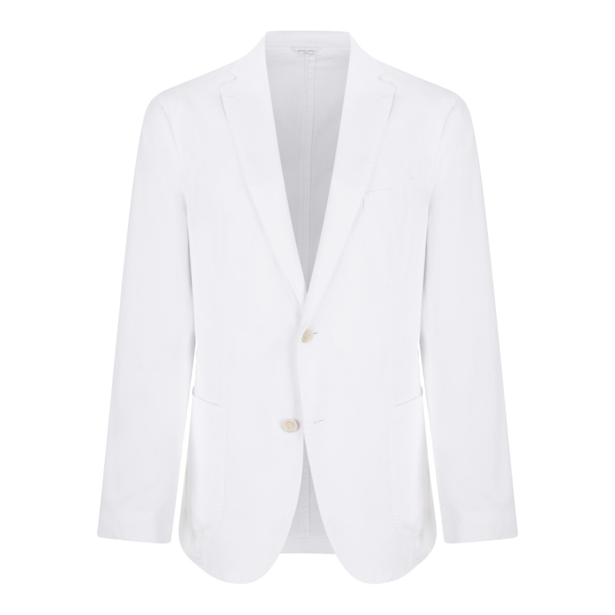 Boglioli White Tailored Single-Breasted Suit.
