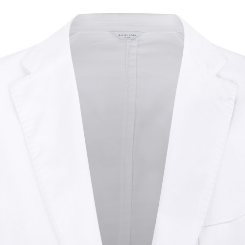 Boglioli White Tailored Single-Breasted Suit.