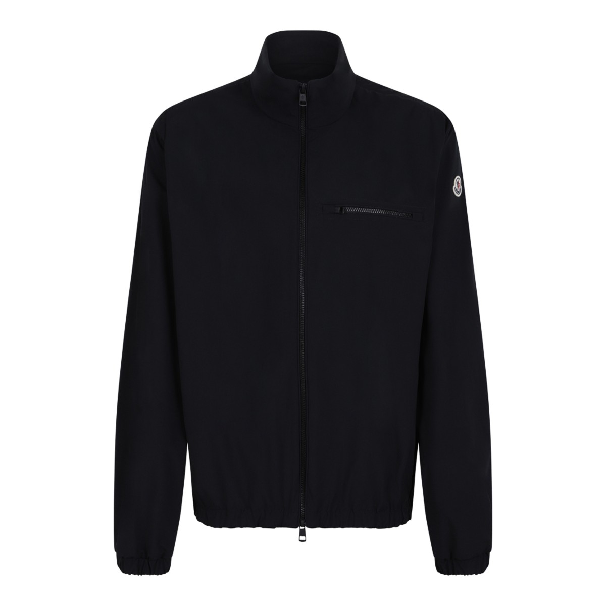 Moncler Black Zip-Up Technical Jacket.