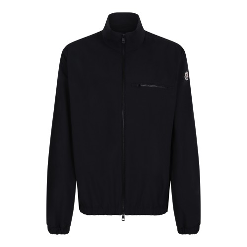 Moncler Black Zip-Up Technical Jacket.