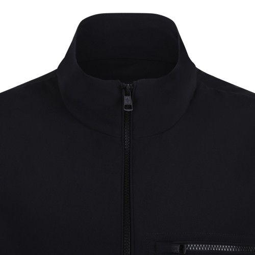 Moncler Black Zip-Up Technical Jacket.