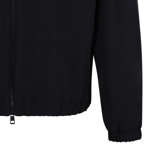 Moncler Black Zip-Up Technical Jacket.