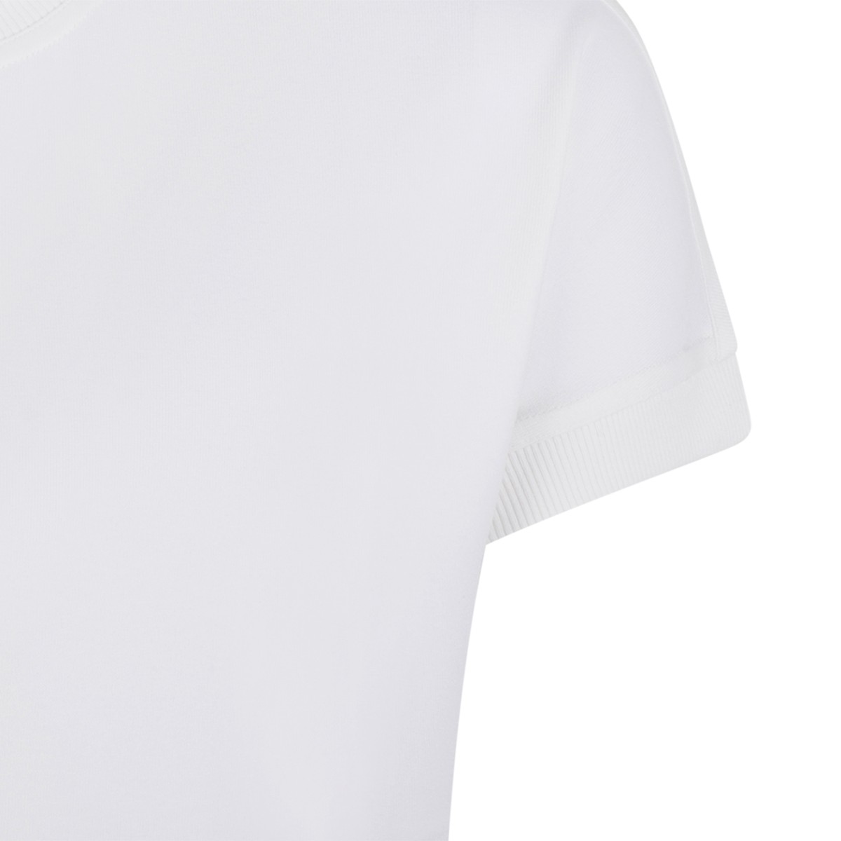 Versace White Cotton T-Shirt with Medusa Detail.