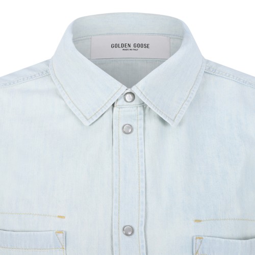 Golden Goose Light Blue Denim Shirt.