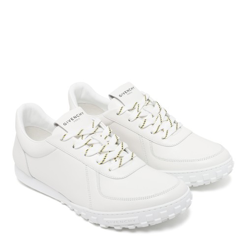 Givenchy White Leather Low-Top Sneakers.