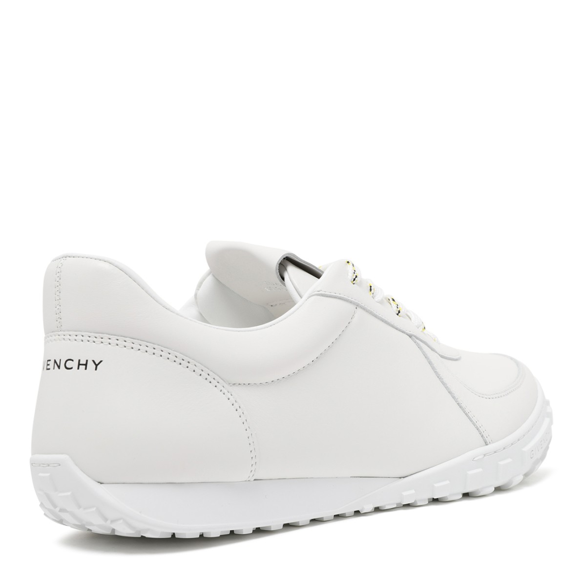 Givenchy White Leather Low-Top Sneakers.
