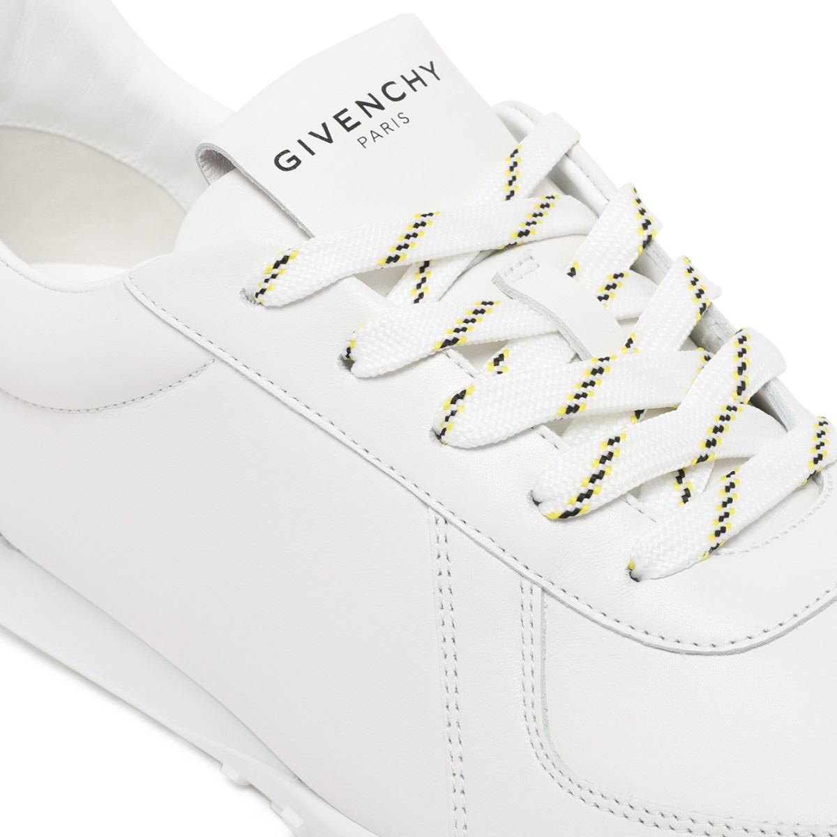 Givenchy White Leather Low-Top Sneakers.