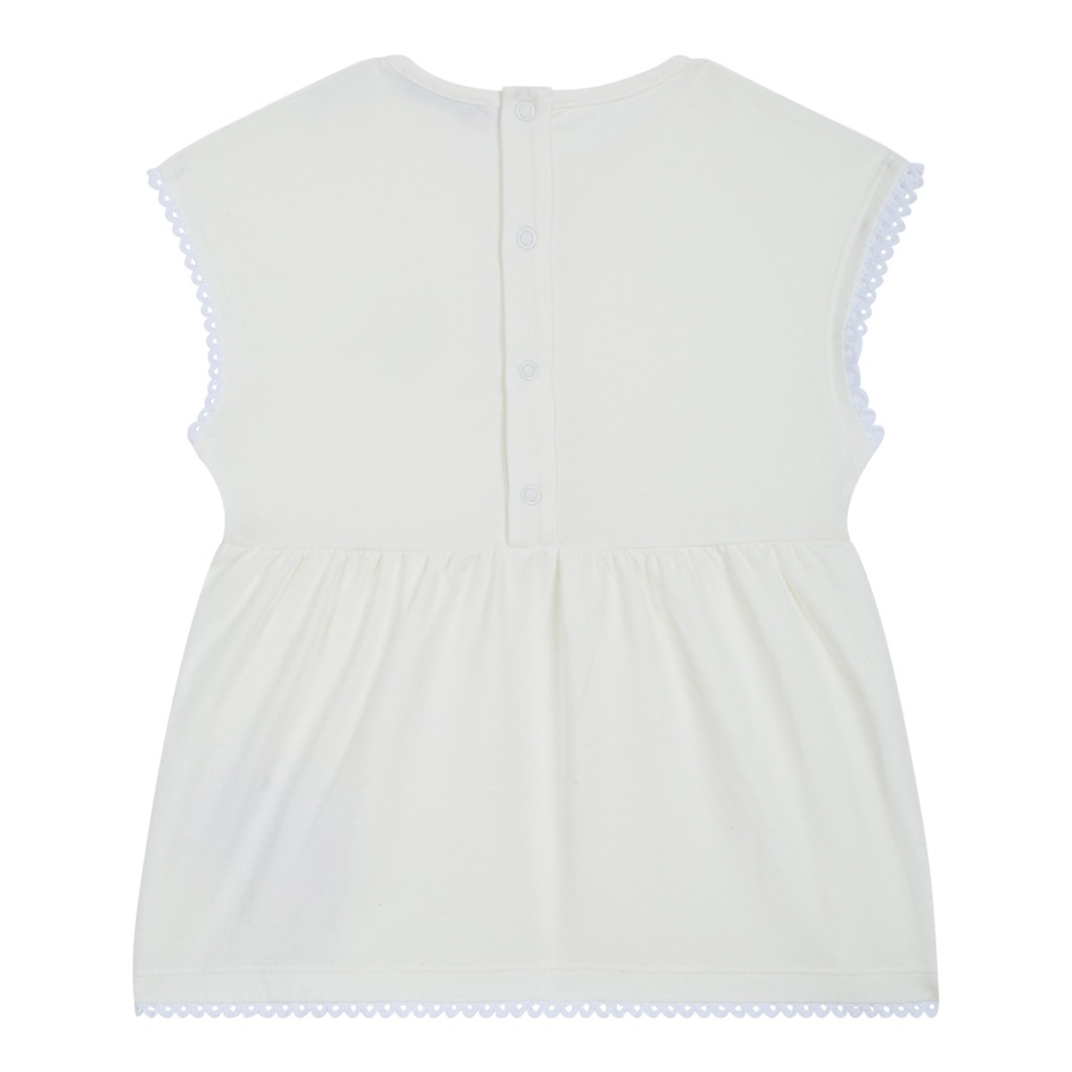 Moncler Baby White and Pale Yellow Two-Piece Set.