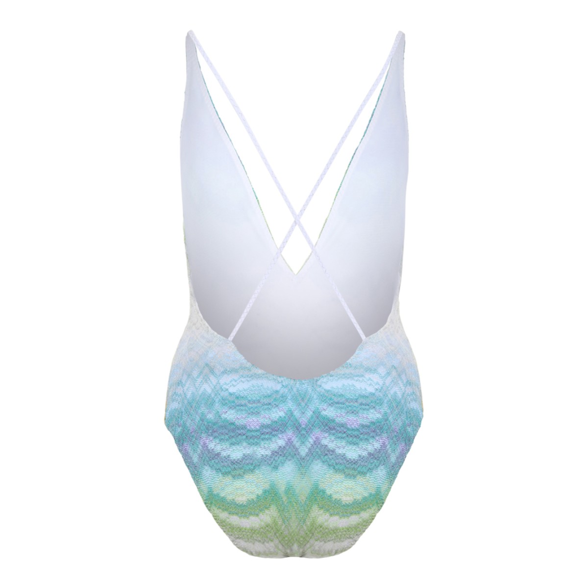 Missoni Multicolor Zigzag Knit One-Piece Swimsuit.