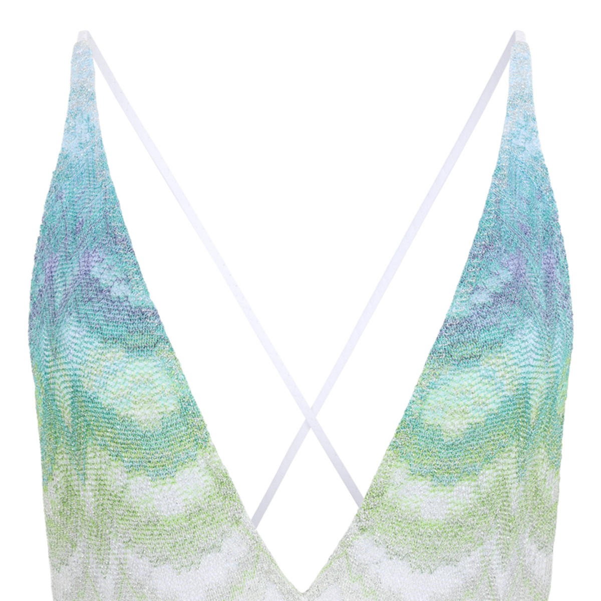 Missoni Multicolor Zigzag Knit One-Piece Swimsuit.