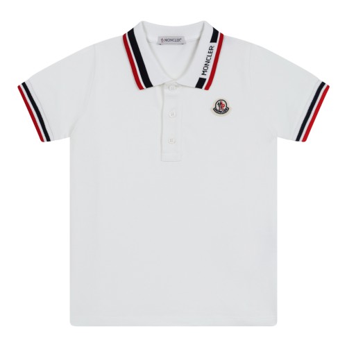Moncler Baby White Polo and Black Shorts Set. 2
