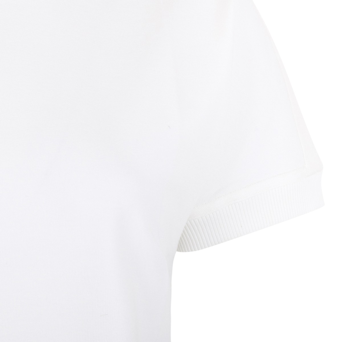 Versace White Cotton T-Shirt with Medusa Detail.