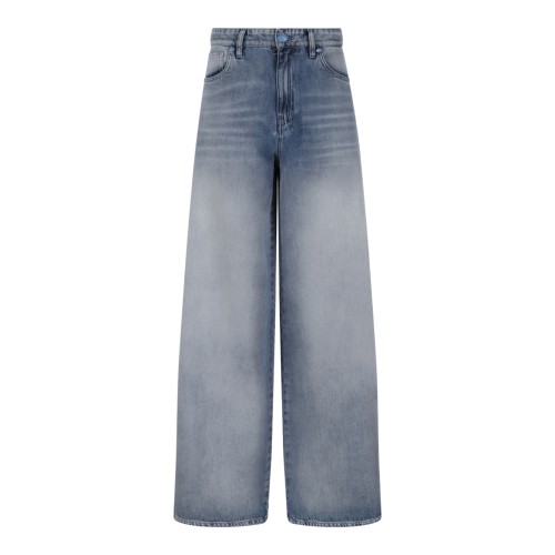 Genny Light Blue Wide-Leg Denim Jeans.