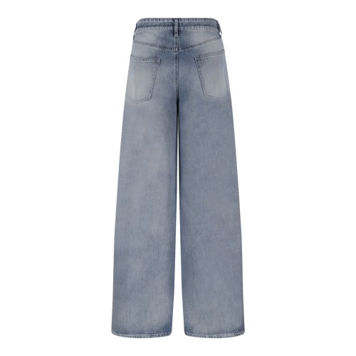 Genny Light Blue Wide-Leg Denim Jeans.