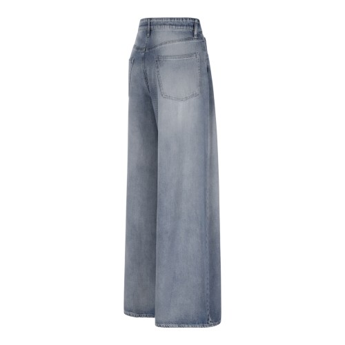 Genny Light Blue Wide-Leg Denim Jeans.