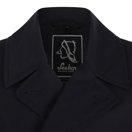 Sealup Navy Double-Breasted Jacket.