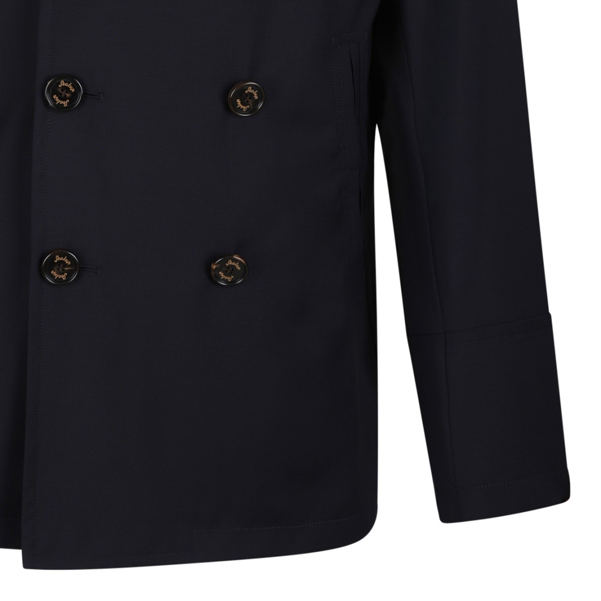 Sealup Navy Double-Breasted Jacket.