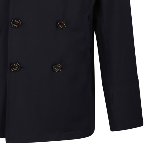 Sealup Navy Double-Breasted Jacket.