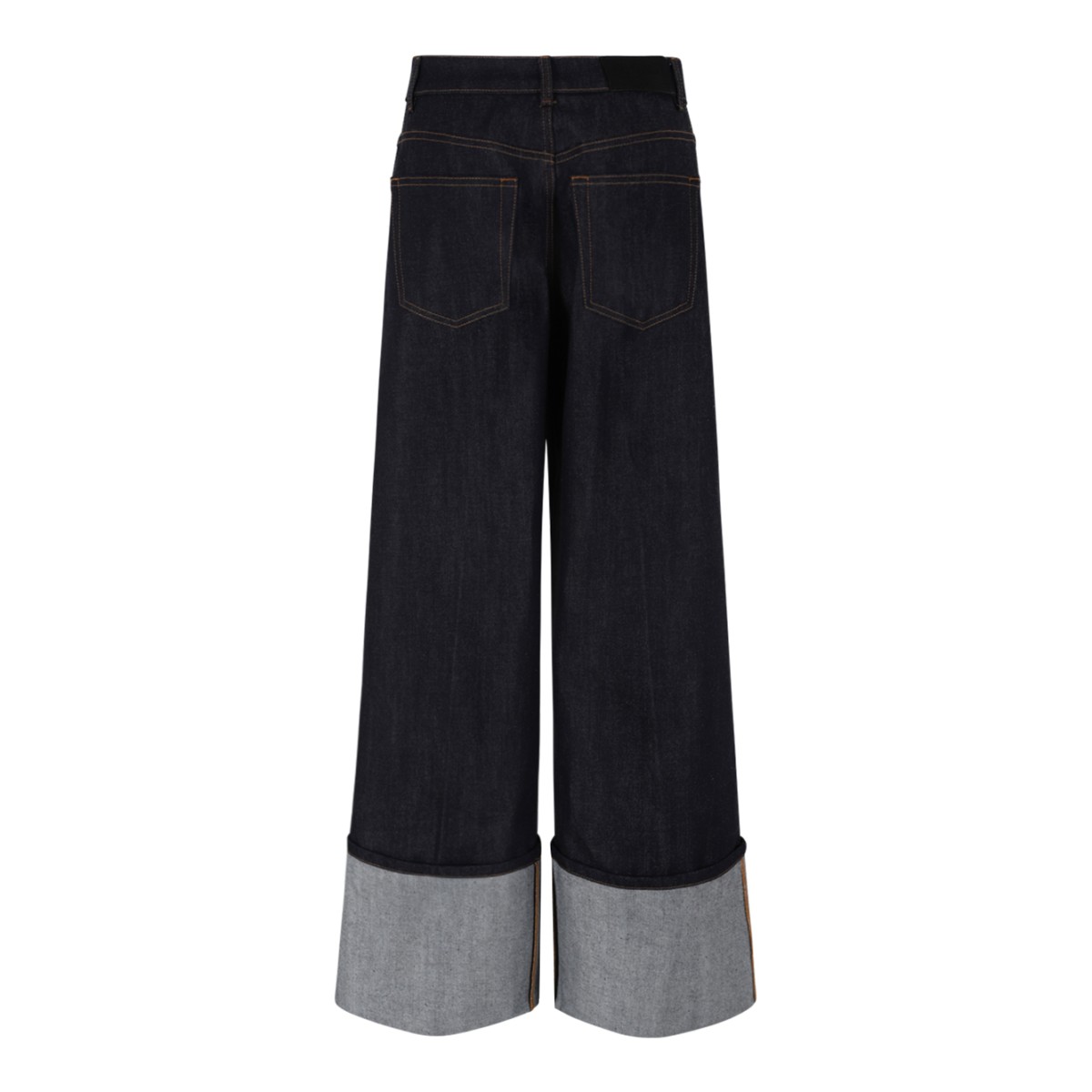 Givenchy Dark Blue Wide-Leg Denim Jeans.