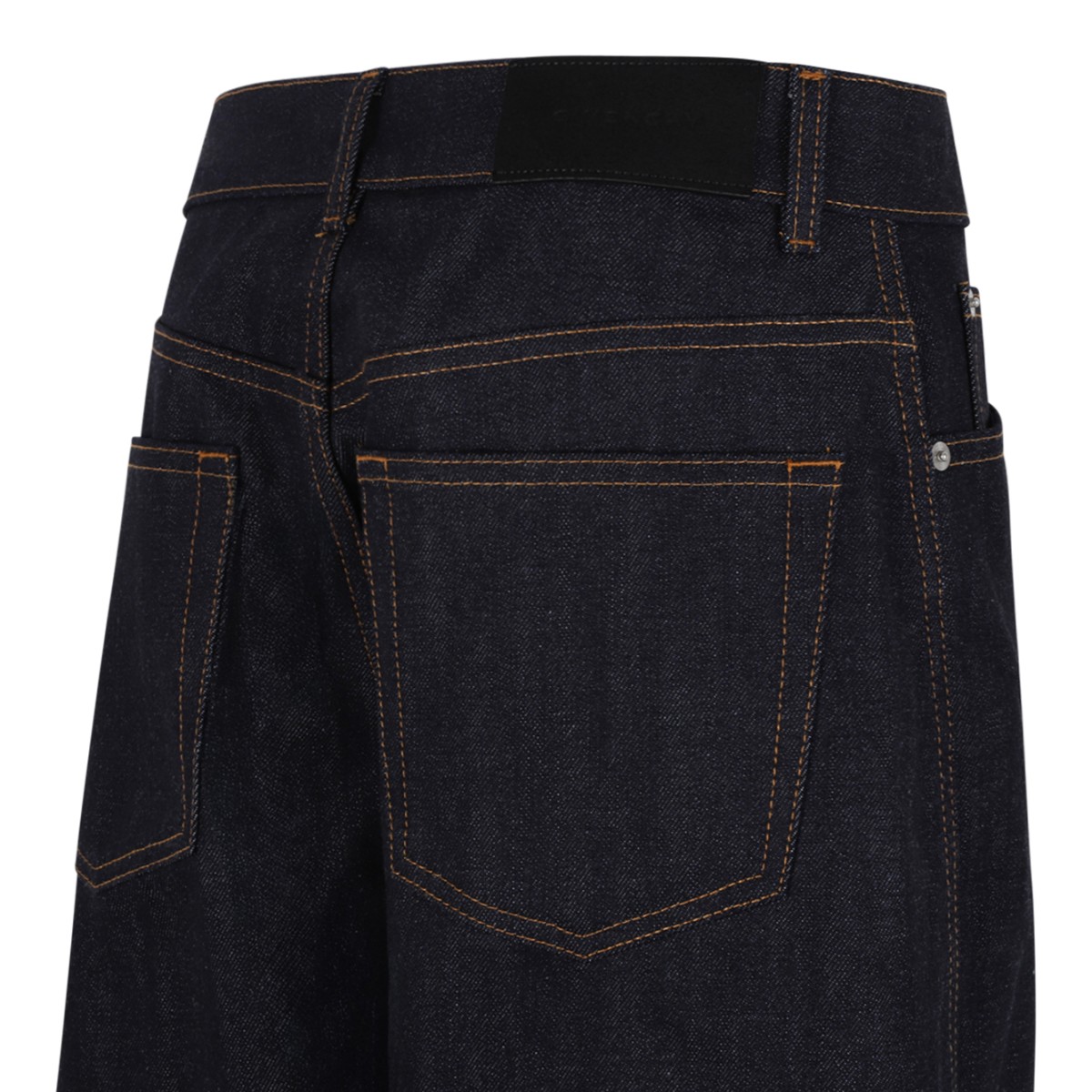 Givenchy Dark Blue Wide-Leg Denim Jeans.