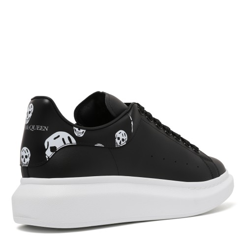 Alexander McQueen Black Leather Oversized Sneakers.
