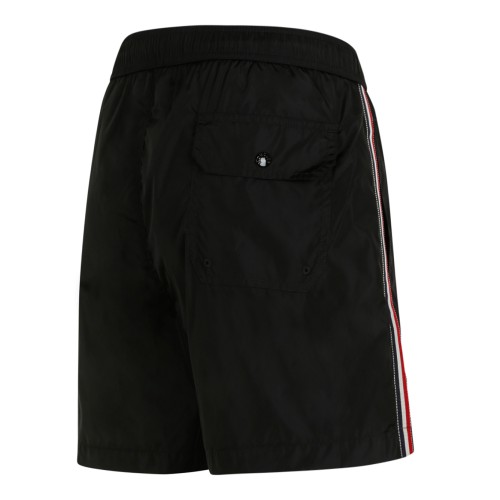 Moncler Black Logo Swim Shorts. 2