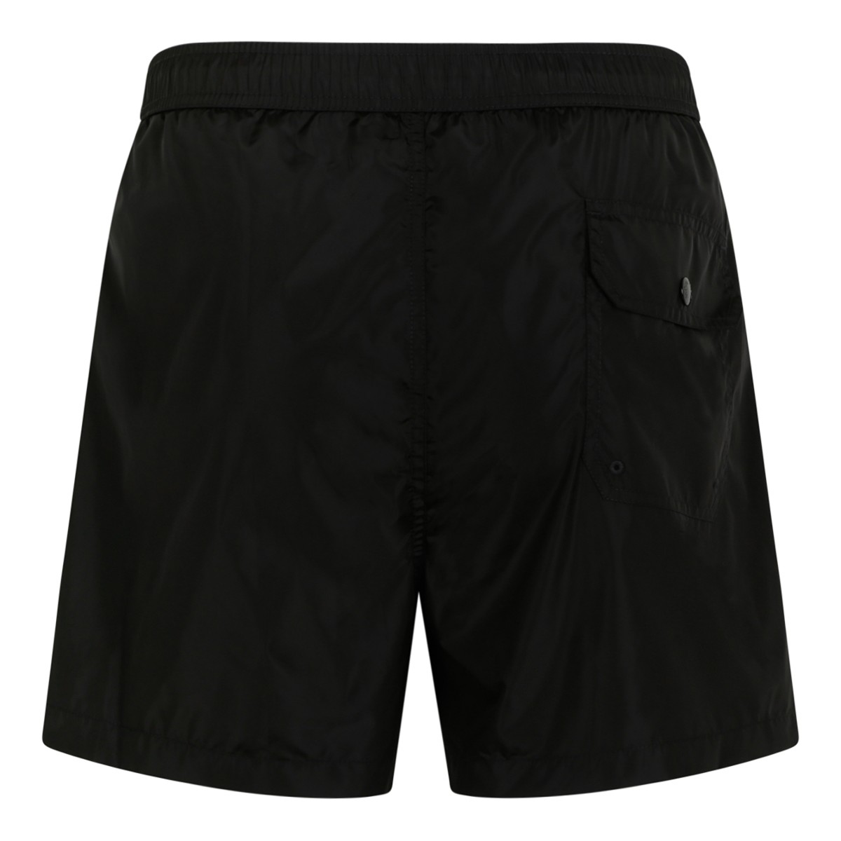 Moncler Black Logo Swim Shorts.