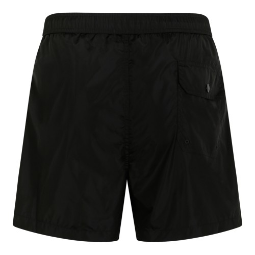 Moncler Black Logo Swim Shorts.