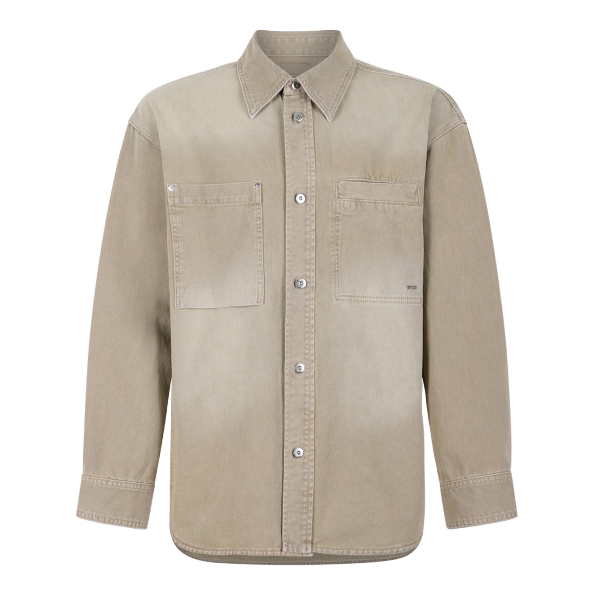 Wooyoungmi Beige Cotton Overshirt. Beige overshirt defined by a relaxed, contemporary silhouette.