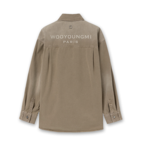 Wooyoungmi Beige Cotton Overshirt. Beige overshirt defined by a relaxed, contemporary silhouette.
