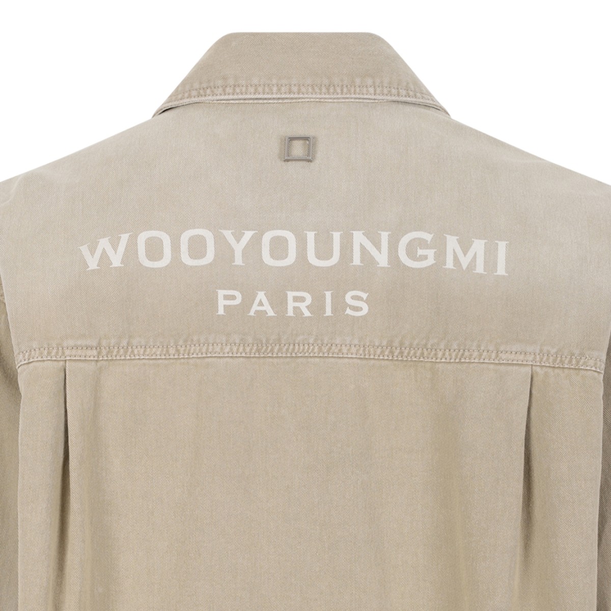 Wooyoungmi Beige Cotton Overshirt. Beige overshirt defined by a relaxed, contemporary silhouette.