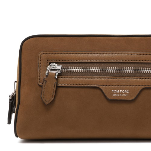 Tom Ford Brown Leather Beauty Case.