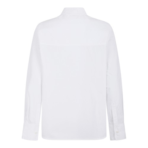 Douuod White Cotton Oversized Shirt. 2