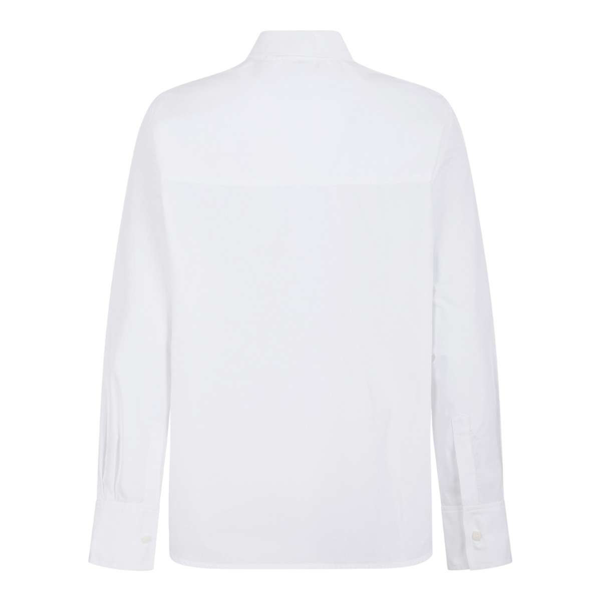 Douuod White Cotton Oversized Shirt.