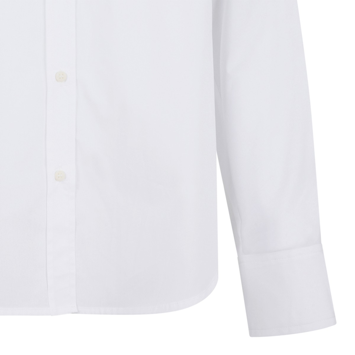 Douuod White Cotton Oversized Shirt.