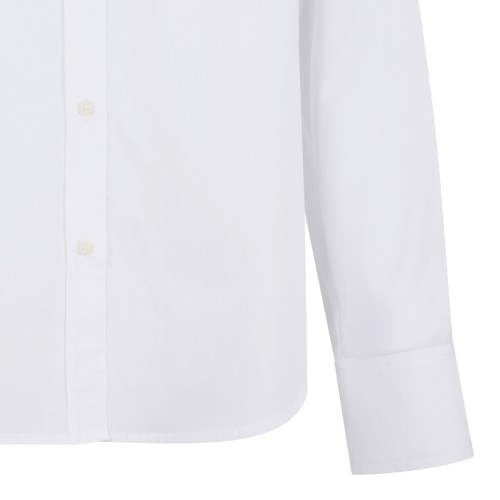 Douuod White Cotton Oversized Shirt.