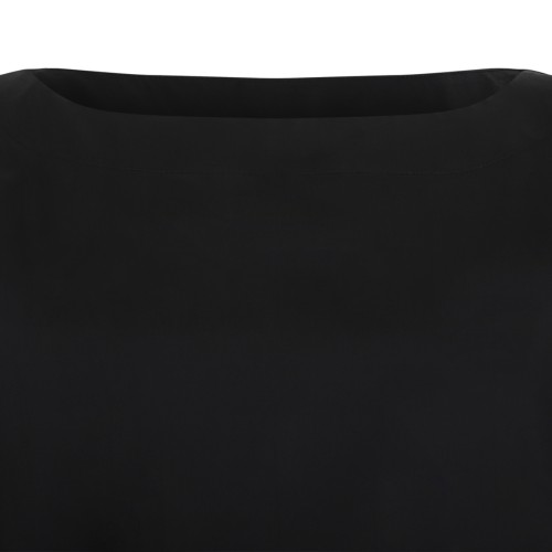 Douuod Navy Cropped Drawstring Blouse.