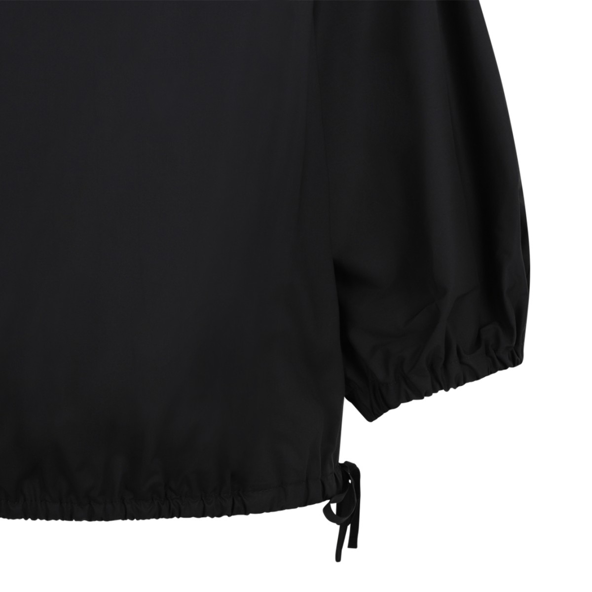 Douuod Navy Cropped Drawstring Blouse.