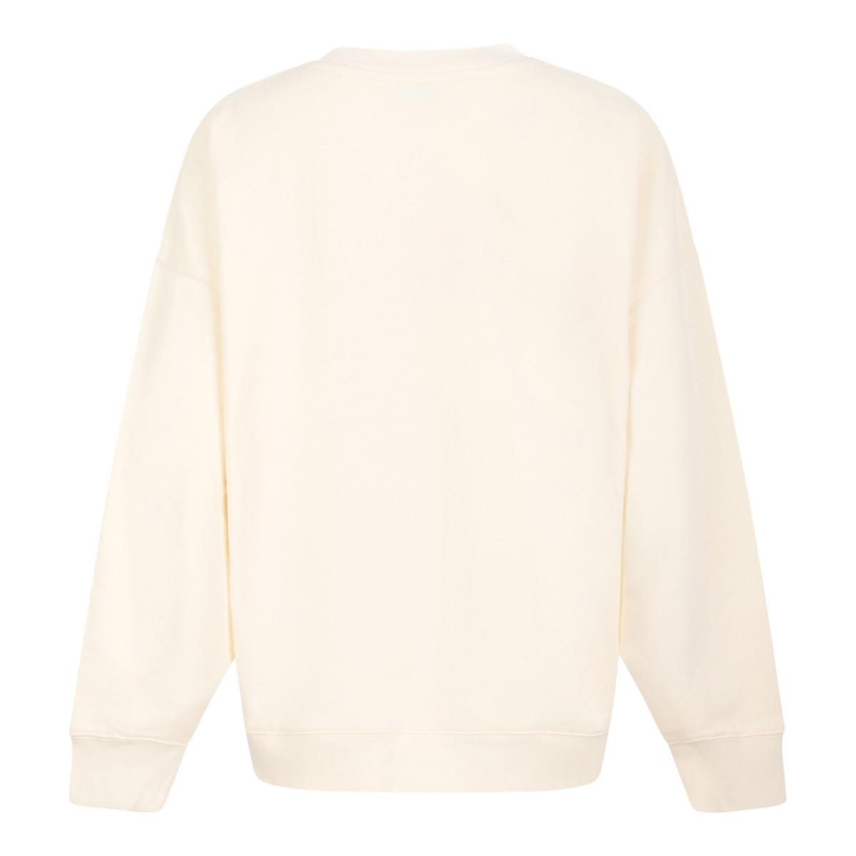 Anine Bing Ivory Cotton Sweatshirt with Logo Print.