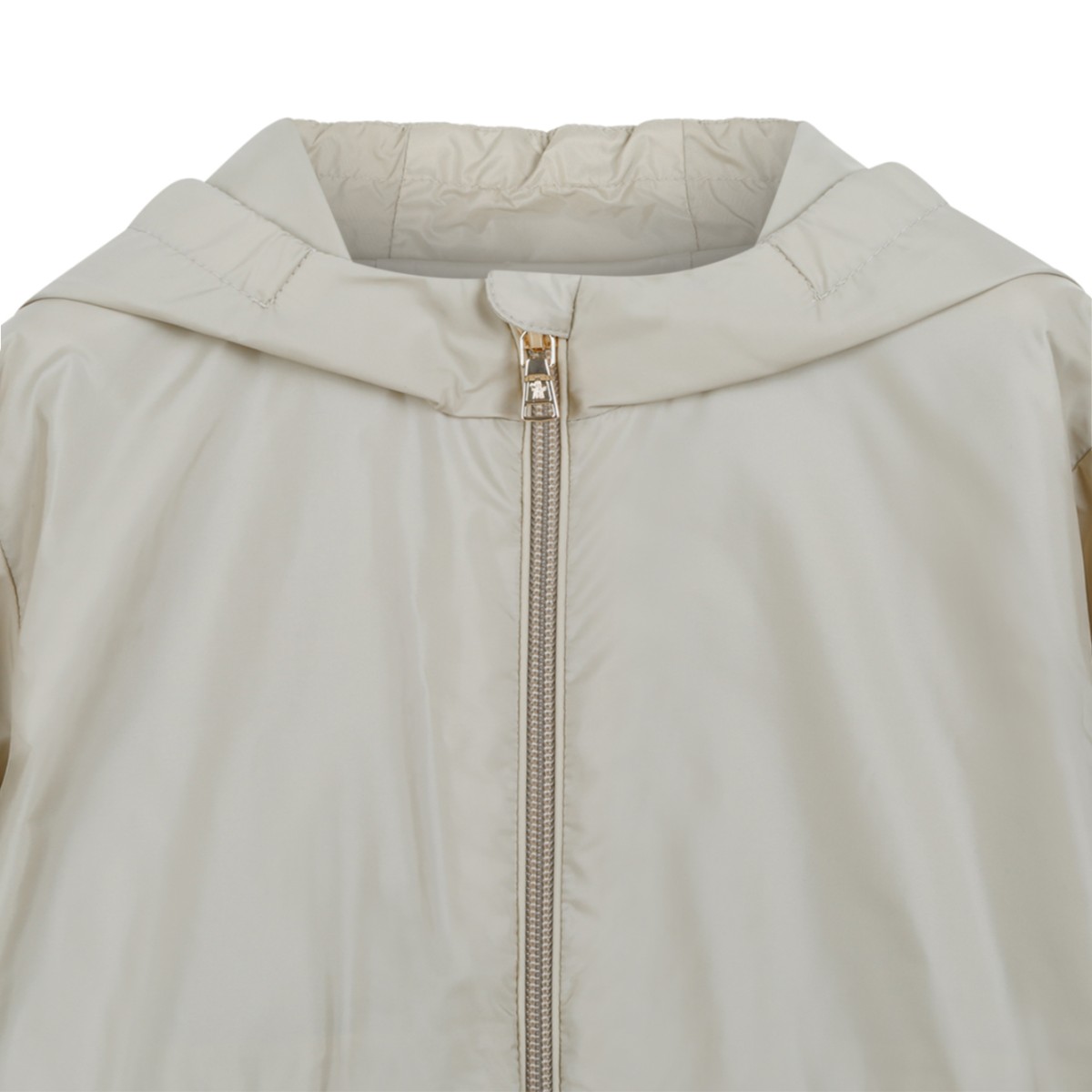 Moncler Kids Ivory Quilted Down Jacket.