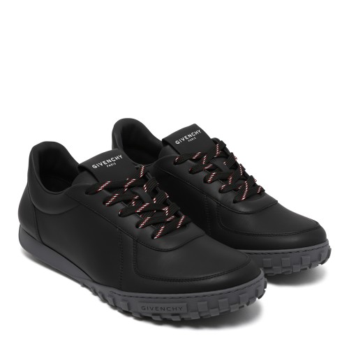 Givenchy Black Leather Low-Top Sneakers.