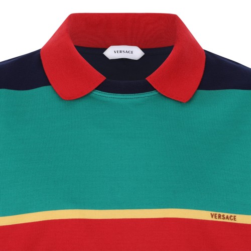 Versace Multicolor Striped Cotton Sweatshirt.